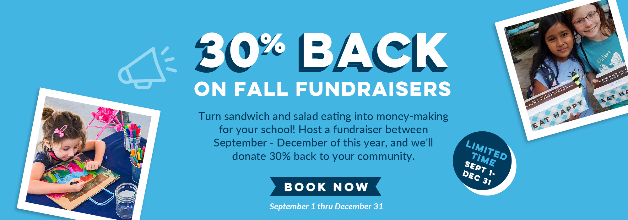 30% back on fall fundraisers