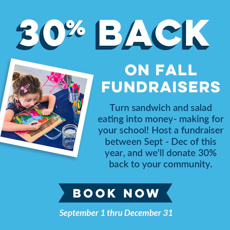 30% back on fall fundraisers